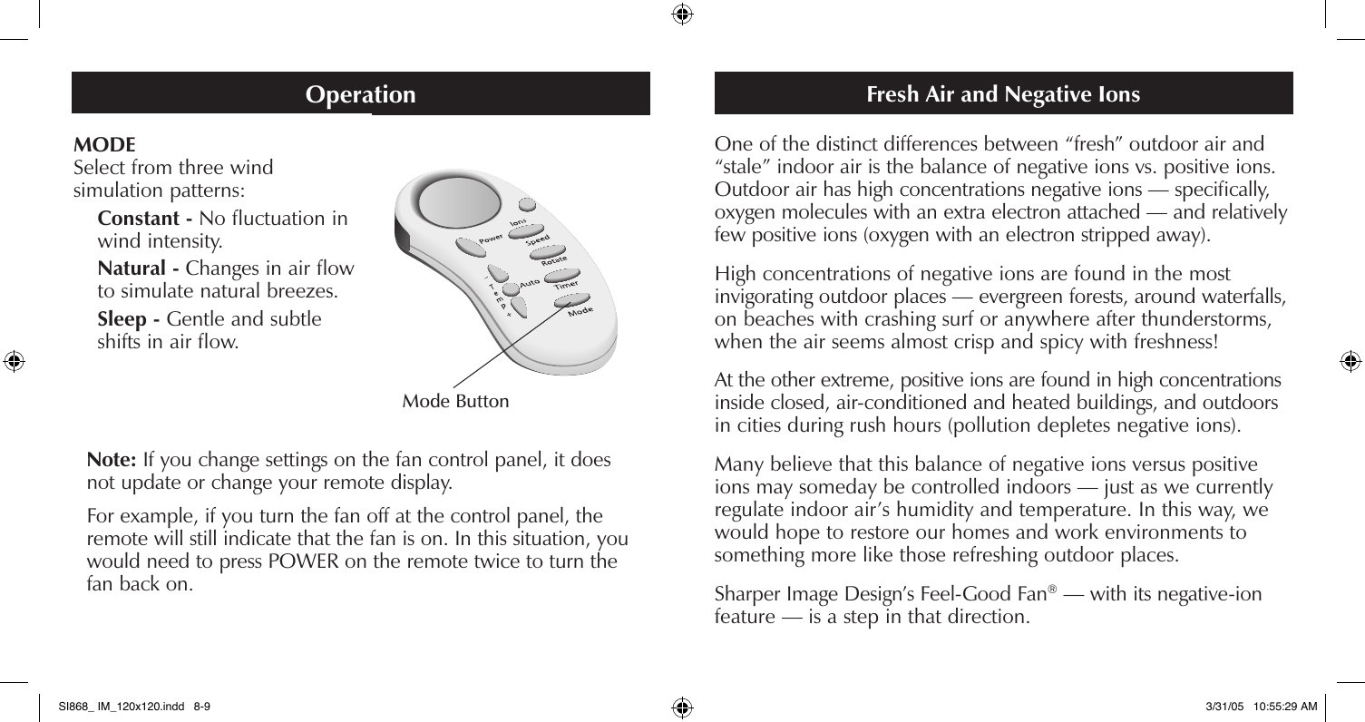 Page 5 of 7 - Sharper-Image Sharper-Image-Si868-Users-Manual- SI868_ IM_120x120  Sharper-image-si868-users-manual