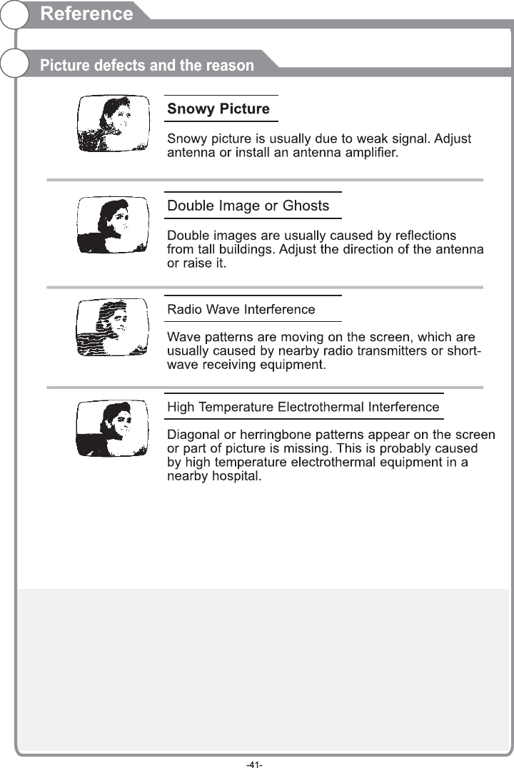 Picture defects and the reasonReference-41-