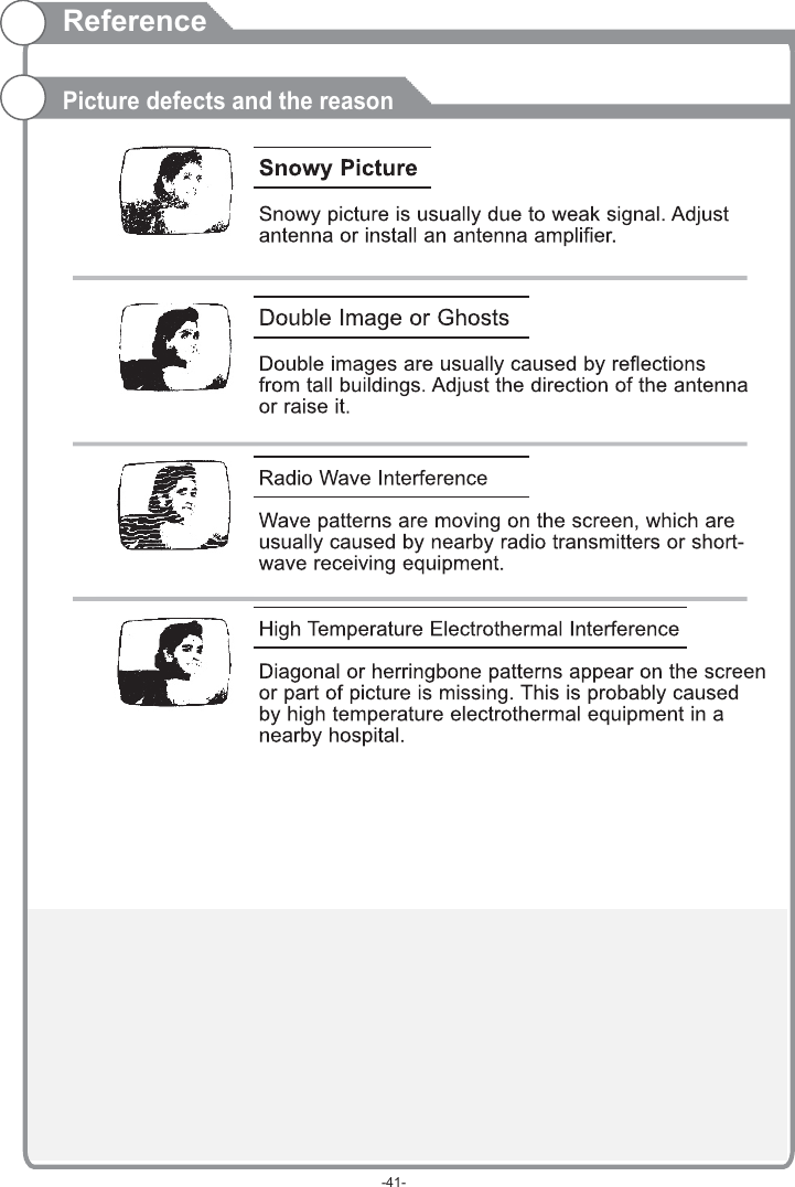 Picture defects and the reasonReference-41-