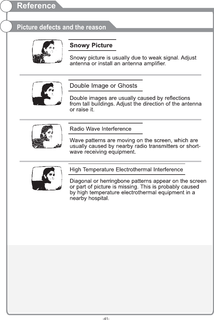 Picture defects and the reasonReference-41-