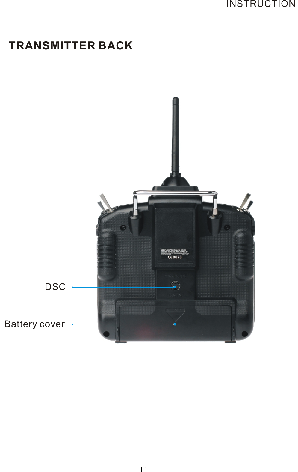 TRANSMITTER BACKBattery coverDSCINSTRUCTION11