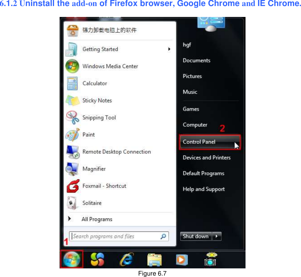                                                        80   80 6.1.2 Uninstall the add-on of Firefox browser, Google Chrome and IE Chrome.  Figure 6.7   