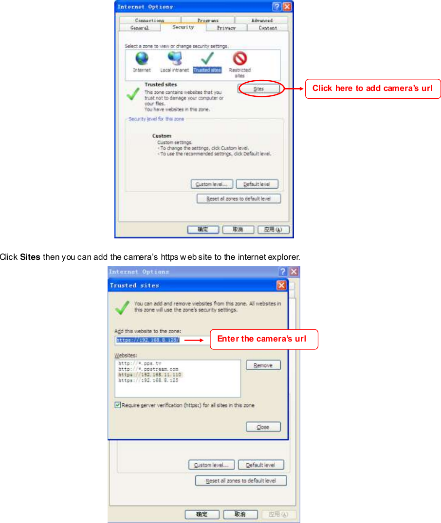                                                         54 wwwwwwww..ffoossccaamm..ccoomm  SShheennzzhheenn  FFoossccaamm  IInntteelllliiggeenntt  TTeecchhnnoollooggyy  CCoo..,,  LLiimmiitteedd  TTeell::  8866  775555  22667744  55666688  FFaaxx::  8866  775555  22667744  55116688                                                                                                                        54                                                                                                                                                                                                                                                                                                                 Click Sites then you can add the camera&rsquo;s https w eb site to the internet explorer.      Click here to add camera&rsquo;s url Enter the camera&rsquo;s url 