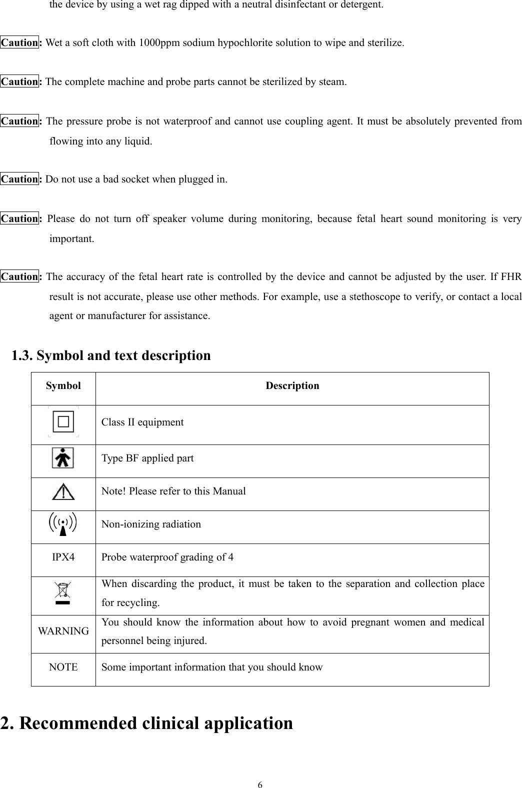 Page 11 of ShenZhen Jumper Medical Equipment JPD300ETX Fetal Monitor User Manual 