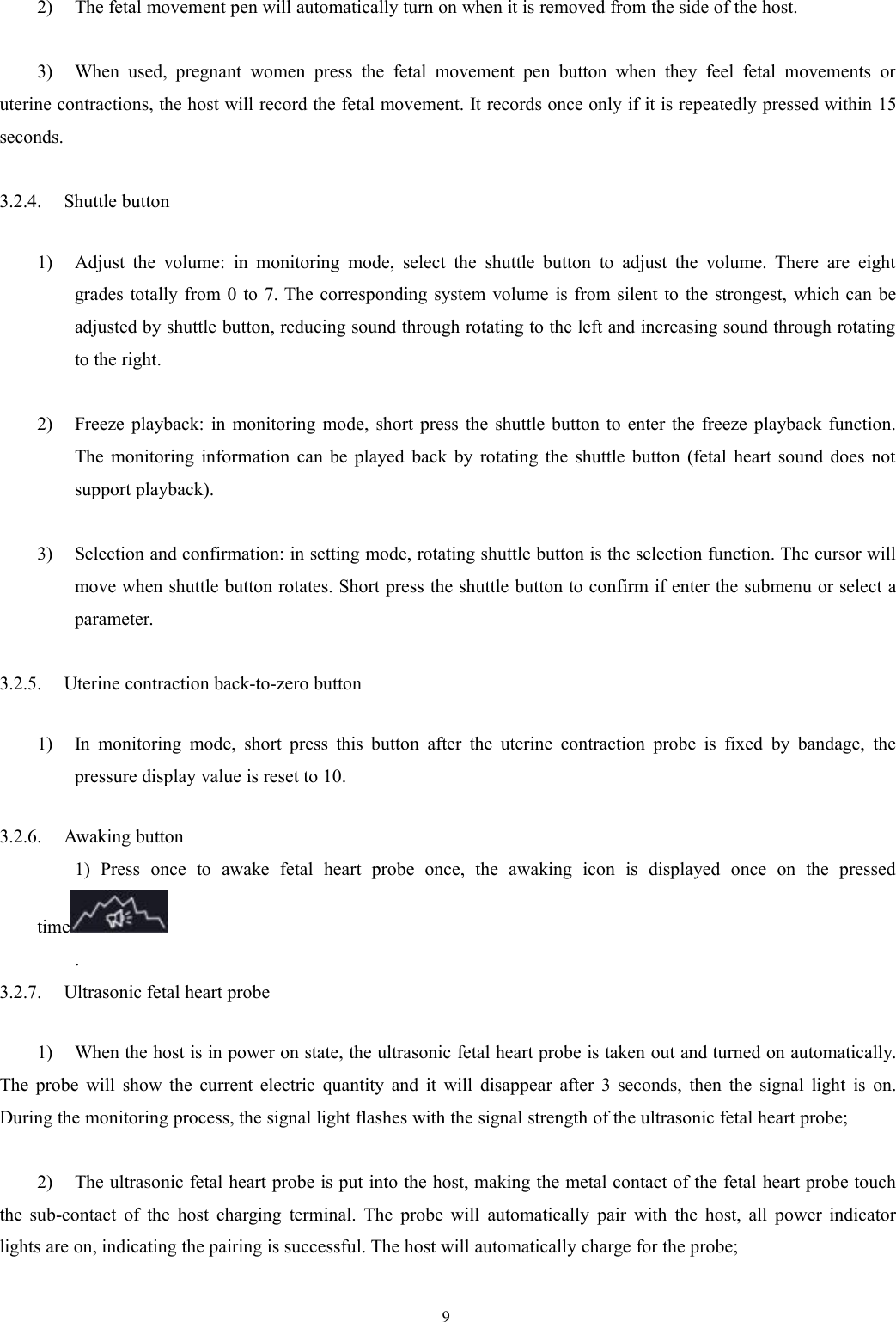 Page 14 of ShenZhen Jumper Medical Equipment JPD300ETX Fetal Monitor User Manual 