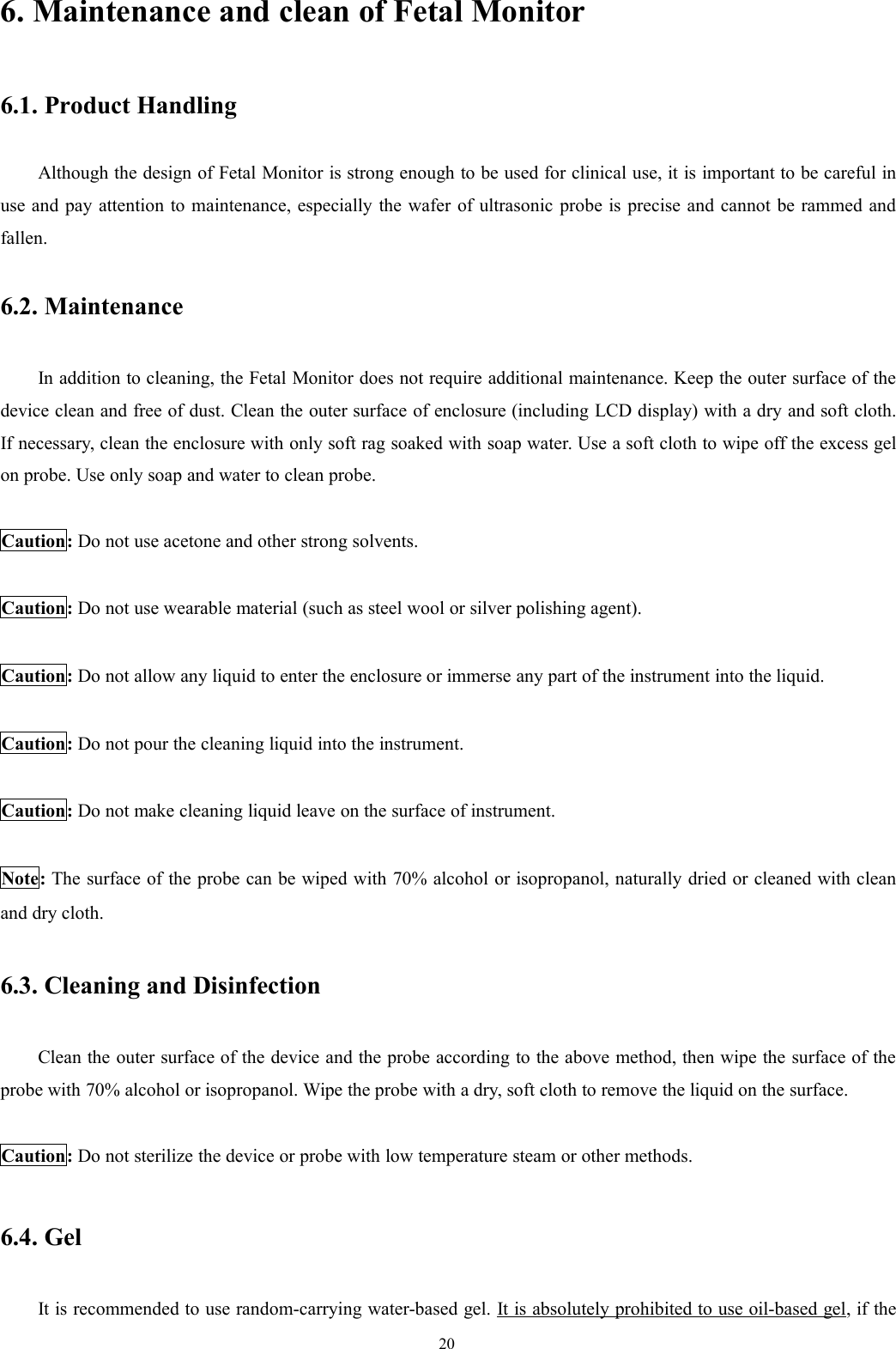 Page 25 of ShenZhen Jumper Medical Equipment JPD300ETX Fetal Monitor User Manual 