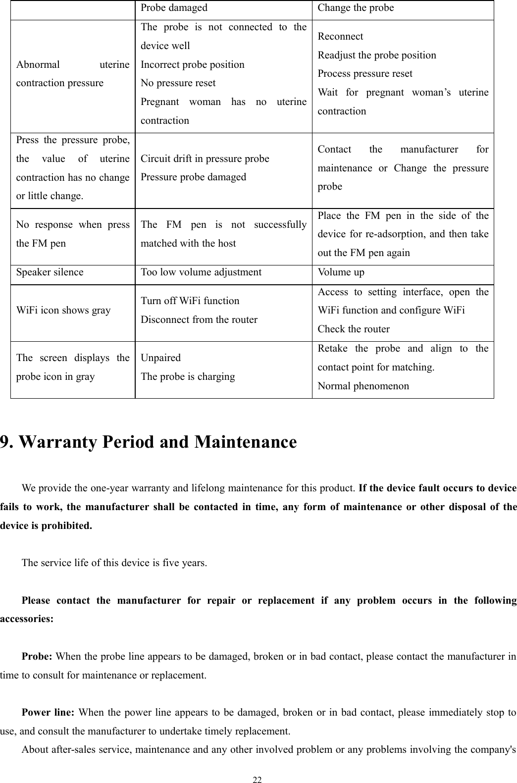 Page 27 of ShenZhen Jumper Medical Equipment JPD300ETX Fetal Monitor User Manual 