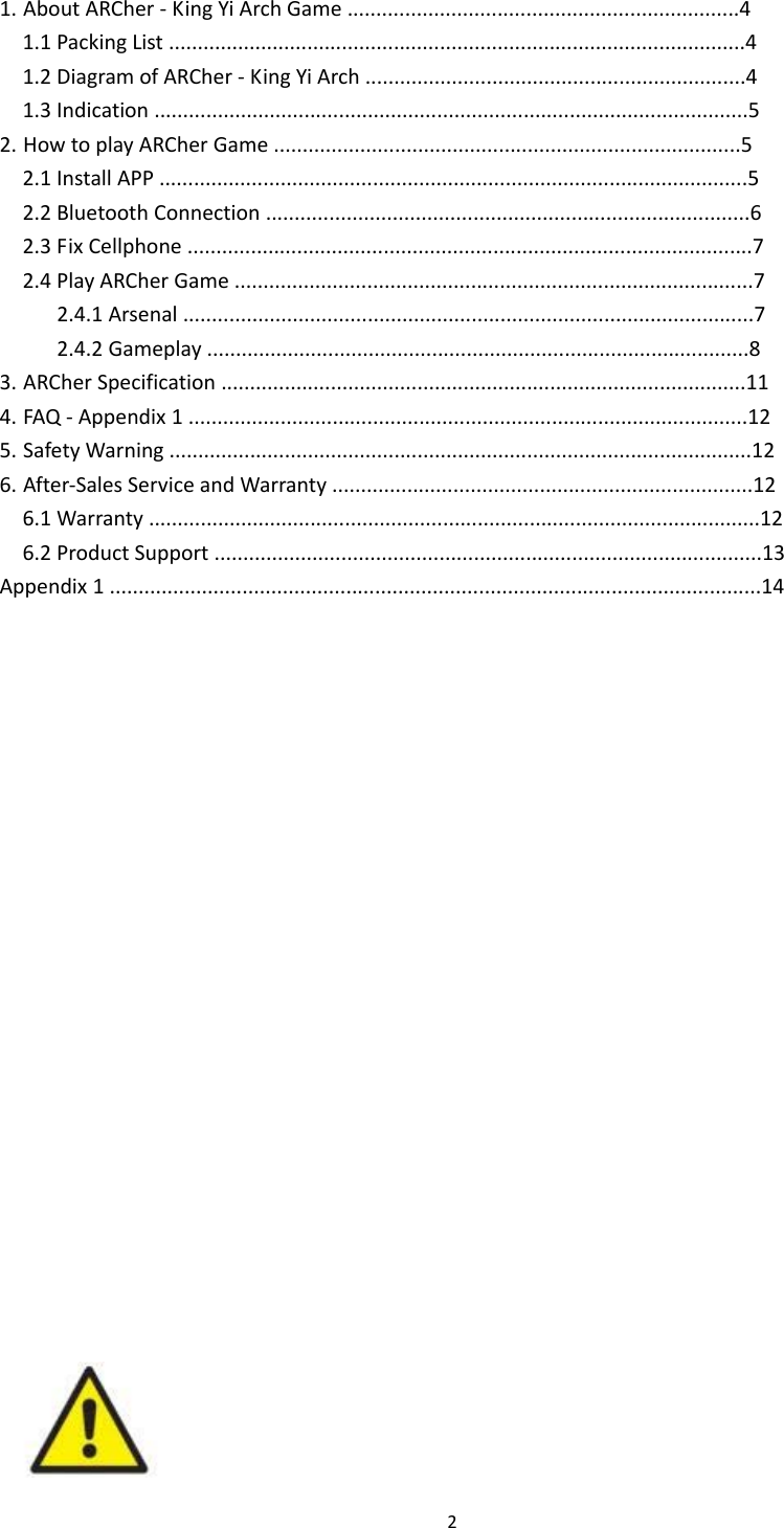 Page 2 of ShenZhen Super Global Electronics ARA-02 AR GAME GUN/ARCHER User Manual x