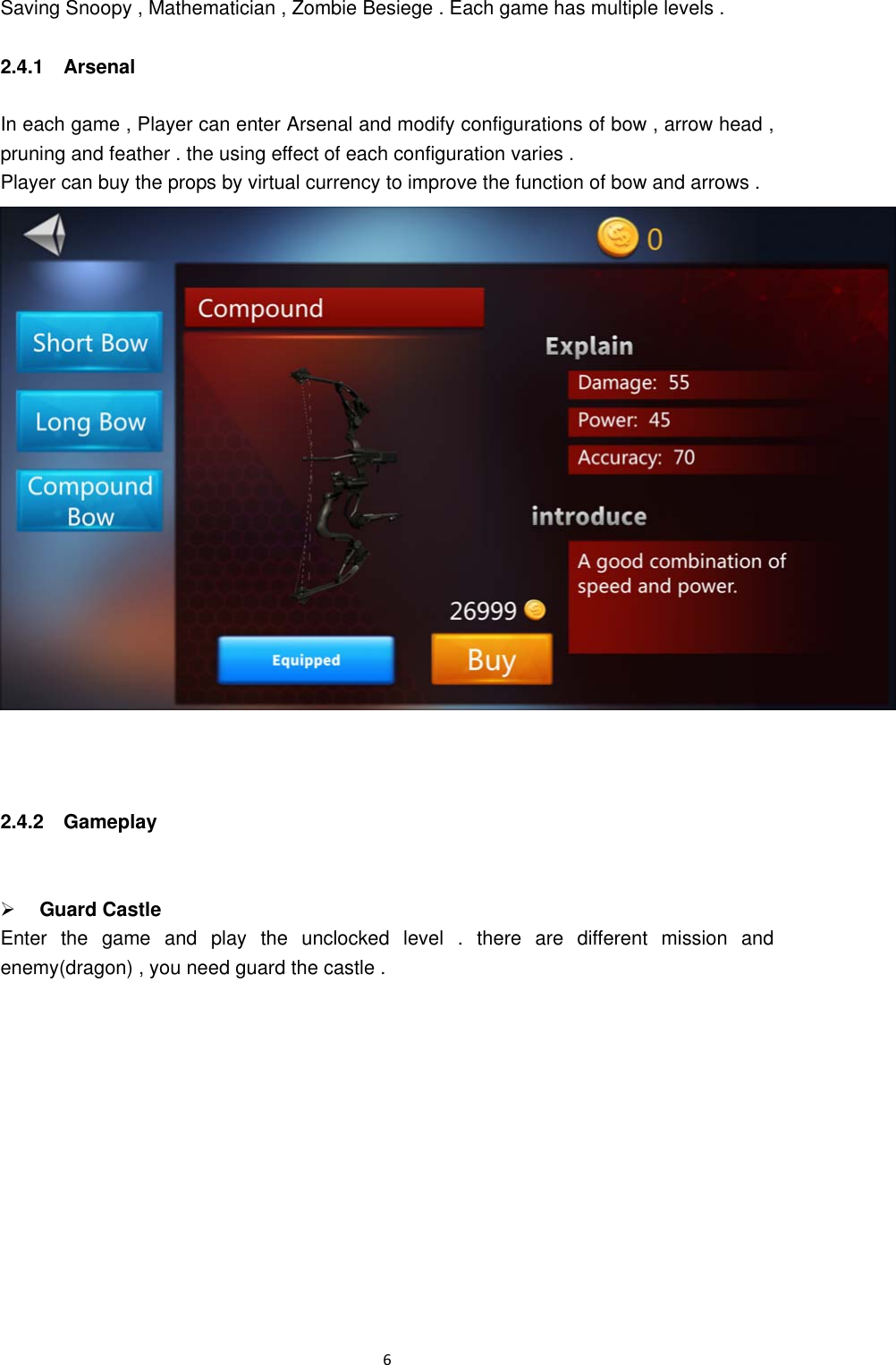 Page 6 of ShenZhen Super Global Electronics ARA-02 AR GAME GUN/ARCHER User Manual x