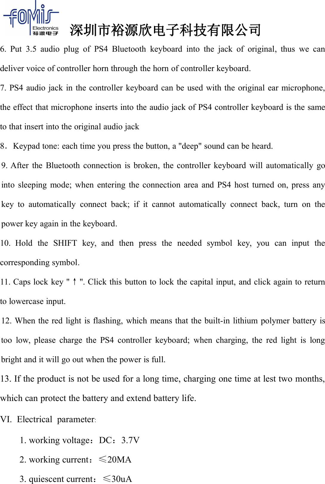 Page 4 of ShenZhen YuYuanXin Electronic Technology TP4-008 PS4 Controller Keyboard User Manual 