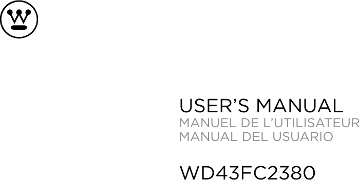 USER&rsquo;S MANUALMANUEL DE L&rsquo;UTILISATEURMANUAL DEL USUARIOWD43FC2380