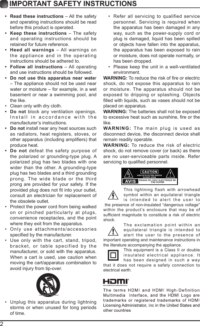 Page 4 of Shenyang Tongfang Multimedia Technology WD50FE220 LED TV User Manual 