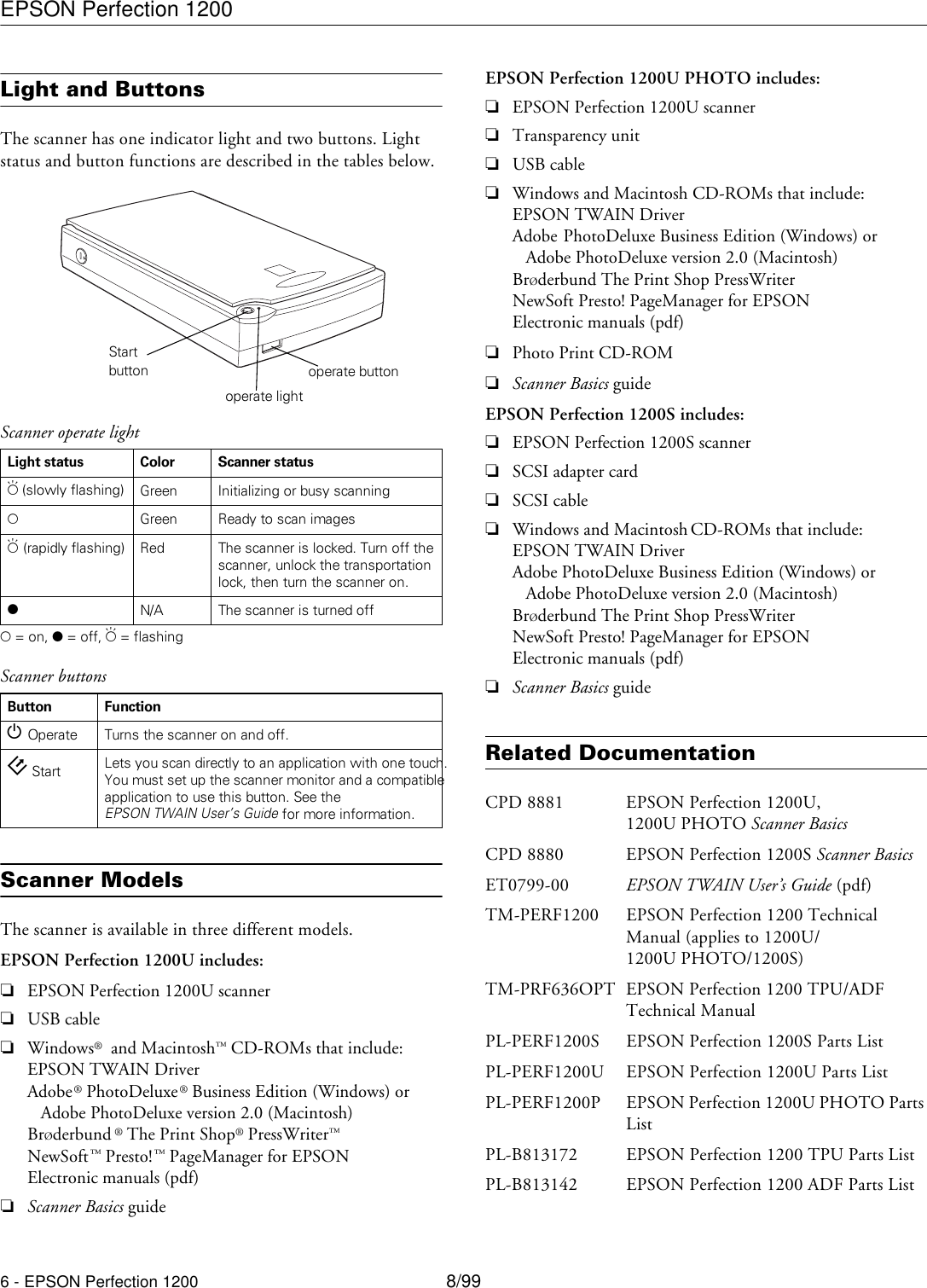 Page 6 of 6 - Shibaura Shibaura-Epson-Perfection-1200-Users-Manual- Perfection 1200S/1200U/1200U PHOTO - Product Information Guide  Shibaura-epson-perfection-1200-users-manual