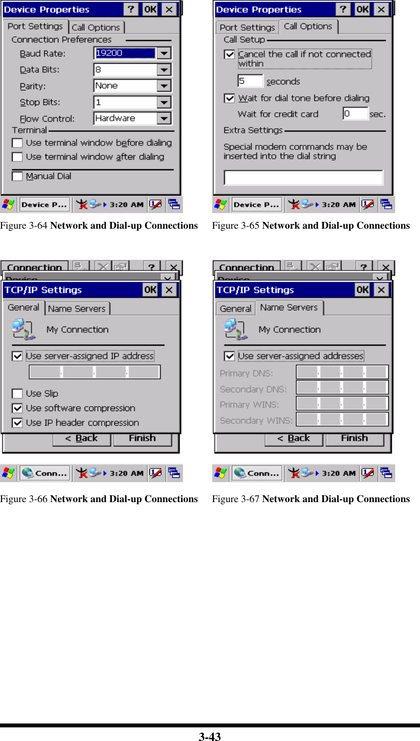  3-43    Figure 3-64 Network and Dial-up Connections Figure 3-65 Network and Dial-up Connections       Figure 3-66 Network and Dial-up Connections Figure 3-67 Network and Dial-up Connections 