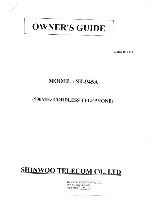 Cordless Phone User Manual