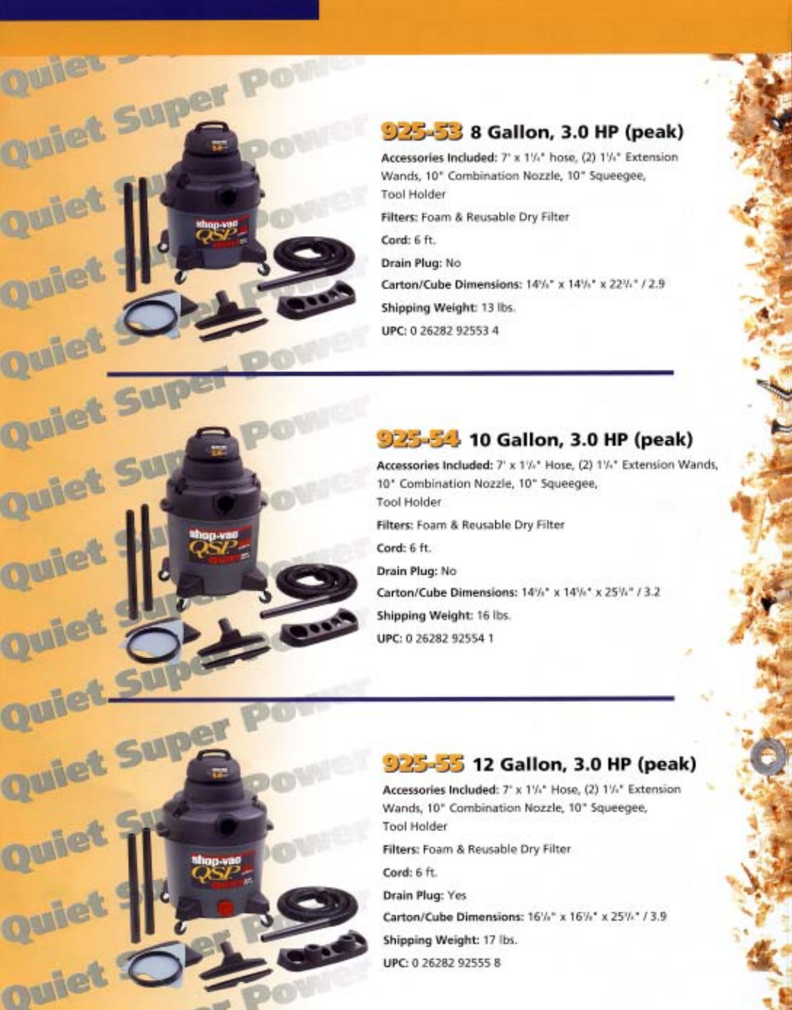 Page 7 of 12 - Shop-Vac Shop-Vac-Wet-Dry-Vacs-Qsp-Series-Users-Manual- Shop-Vac-QSP  Shop-vac-wet-dry-vacs-qsp-series-users-manual