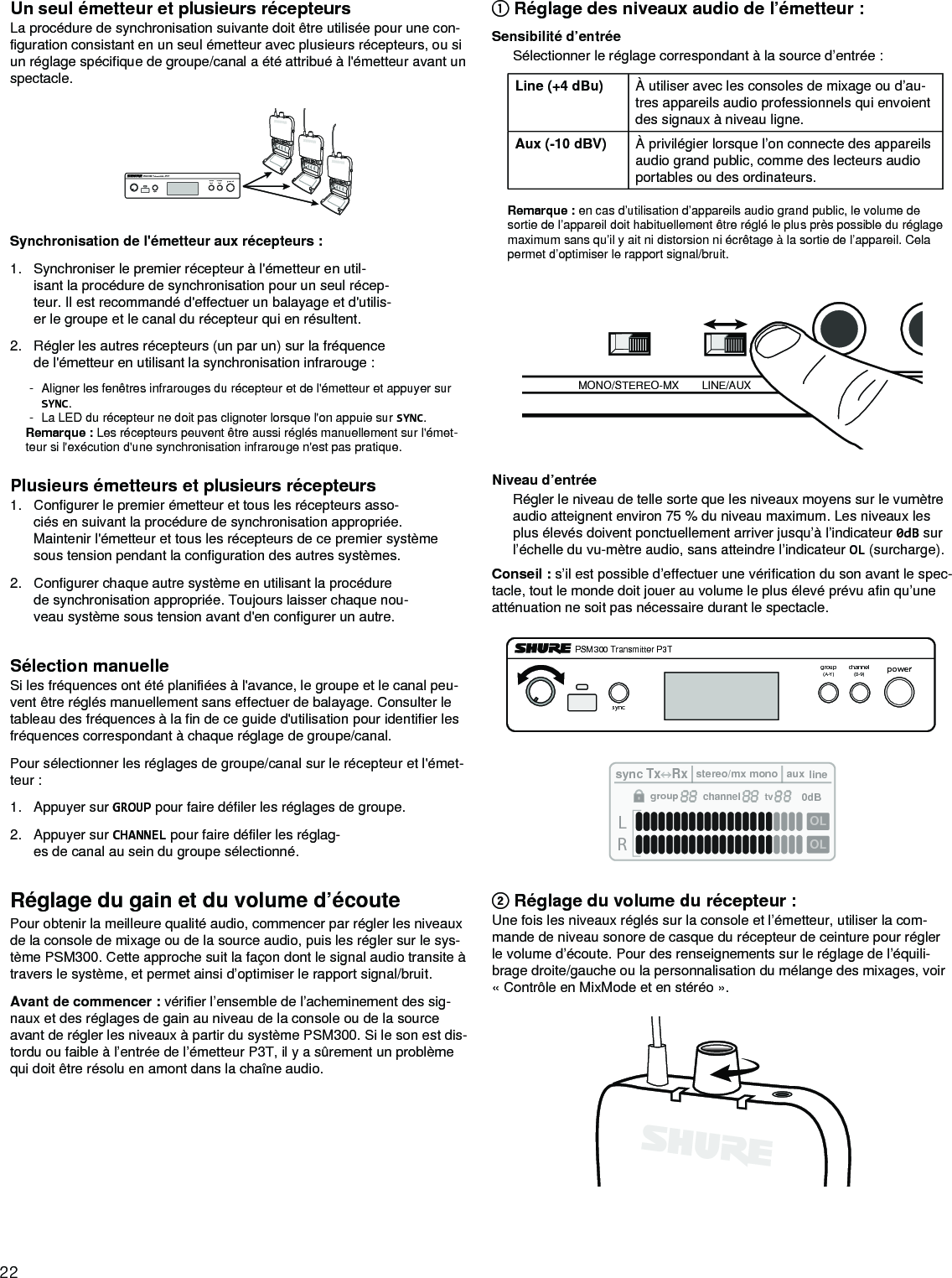 Page 22 of Shure orporated P3TT Non-Broadcast Base Station Transmitter User Manual Exhibit D Users Manual per 2 1033 c3