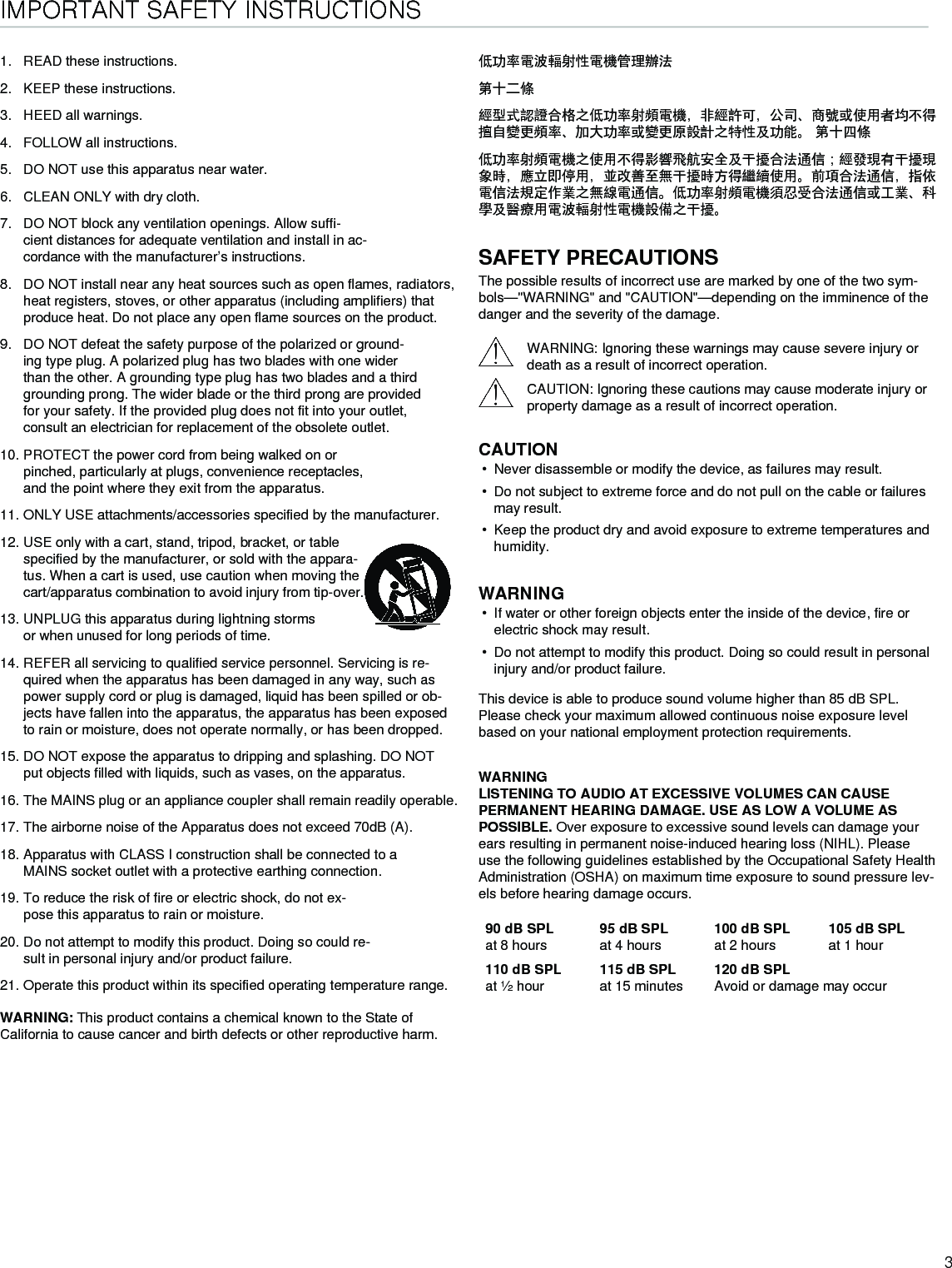 Page 3 of Shure orporated P3TT Non-Broadcast Base Station Transmitter User Manual Exhibit D Users Manual per 2 1033 c3