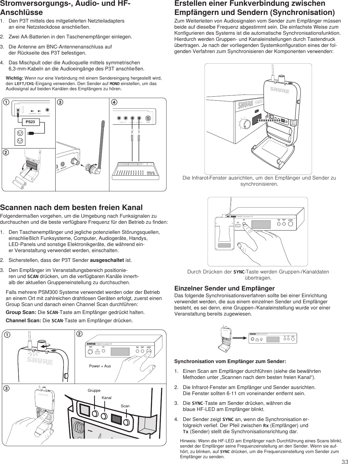 Page 33 of Shure orporated P3TT Non-Broadcast Base Station Transmitter User Manual Exhibit D Users Manual per 2 1033 c3