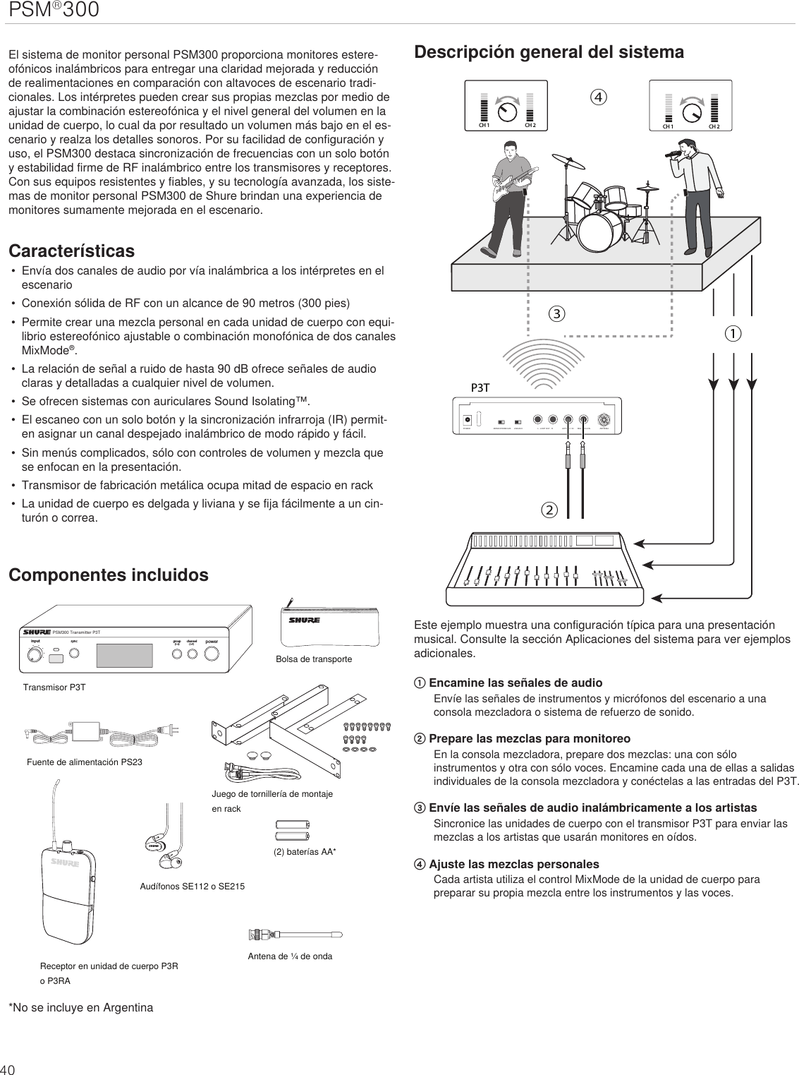 Page 40 of Shure orporated P3TT Non-Broadcast Base Station Transmitter User Manual Exhibit D Users Manual per 2 1033 c3