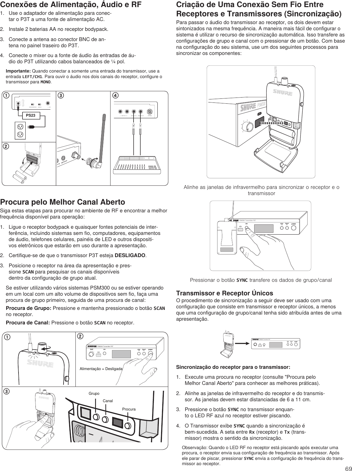 Page 69 of Shure orporated P3TT Non-Broadcast Base Station Transmitter User Manual Exhibit D Users Manual per 2 1033 c3