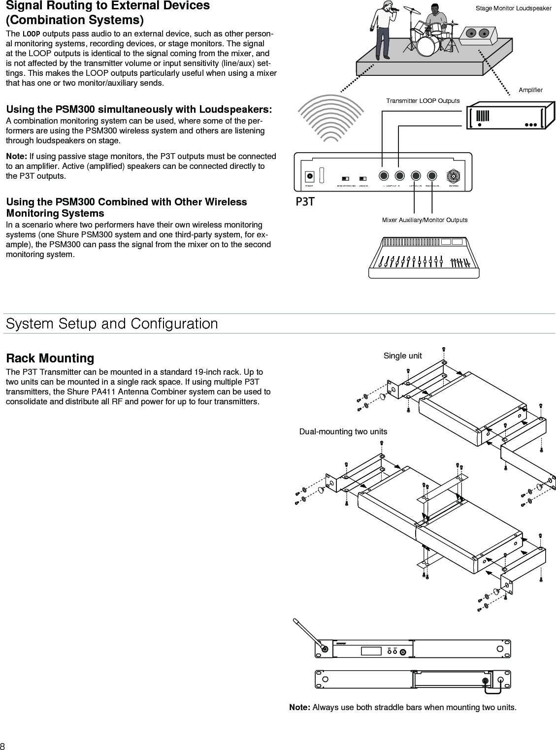 Page 8 of Shure orporated P3TT Non-Broadcast Base Station Transmitter User Manual Exhibit D Users Manual per 2 1033 c3