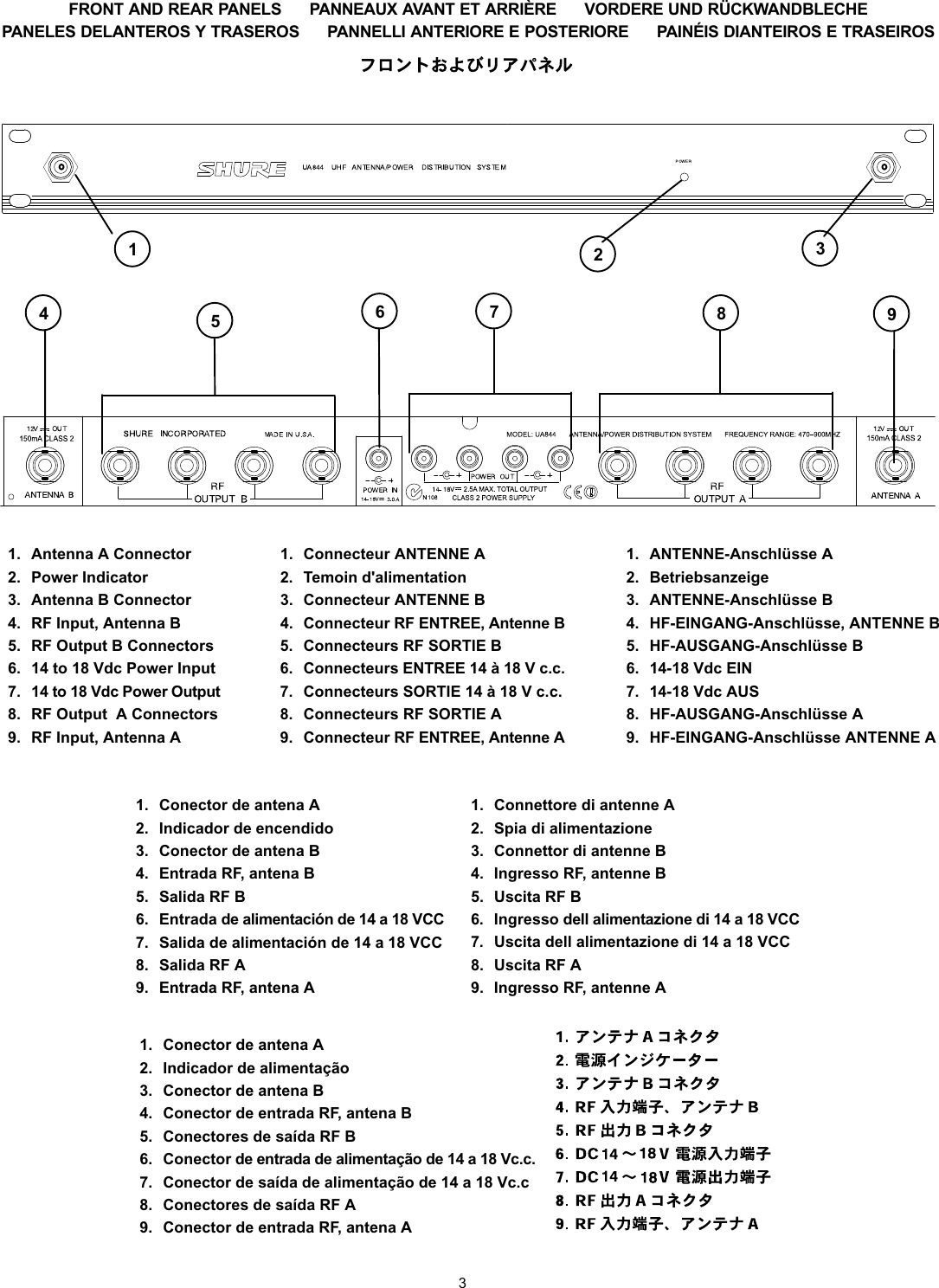 Page 3 of 6 - Shure Shure-Antenna-Distribution-System-Ua844Swb-Users-Manual- UA844SWB User Guide (English)  Shure-antenna-distribution-system-ua844swb-users-manual