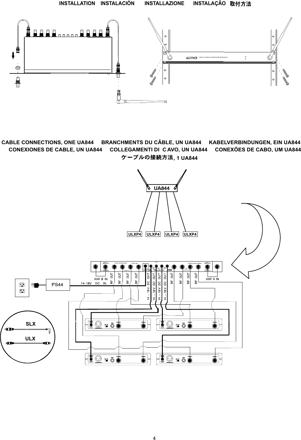 Page 4 of 6 - Shure Shure-Antenna-Distribution-System-Ua844Swb-Users-Manual- UA844SWB User Guide (English)  Shure-antenna-distribution-system-ua844swb-users-manual