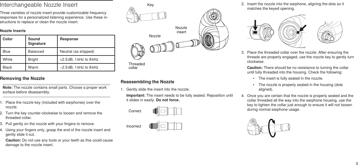Page 5 of 8 - Shure Shure-Headphones-Se846-Users-Manual- SE846 User Guide  Shure-headphones-se846-users-manual