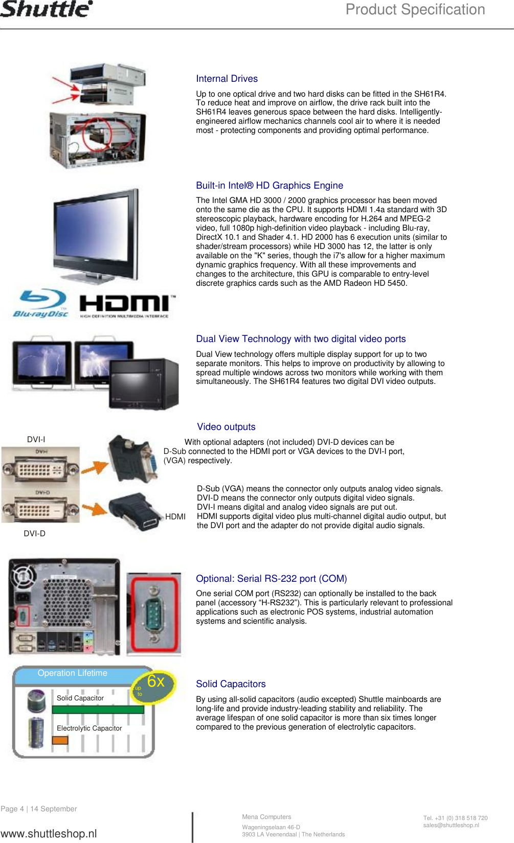 Page 4 of 10 - Shuttle-Computer-Group Shuttle-Computer-Group-Personal-Computer-Sh61R4-Users-Manual- Shuttle-computer-group-personal-computer-sh61r4-users-manual