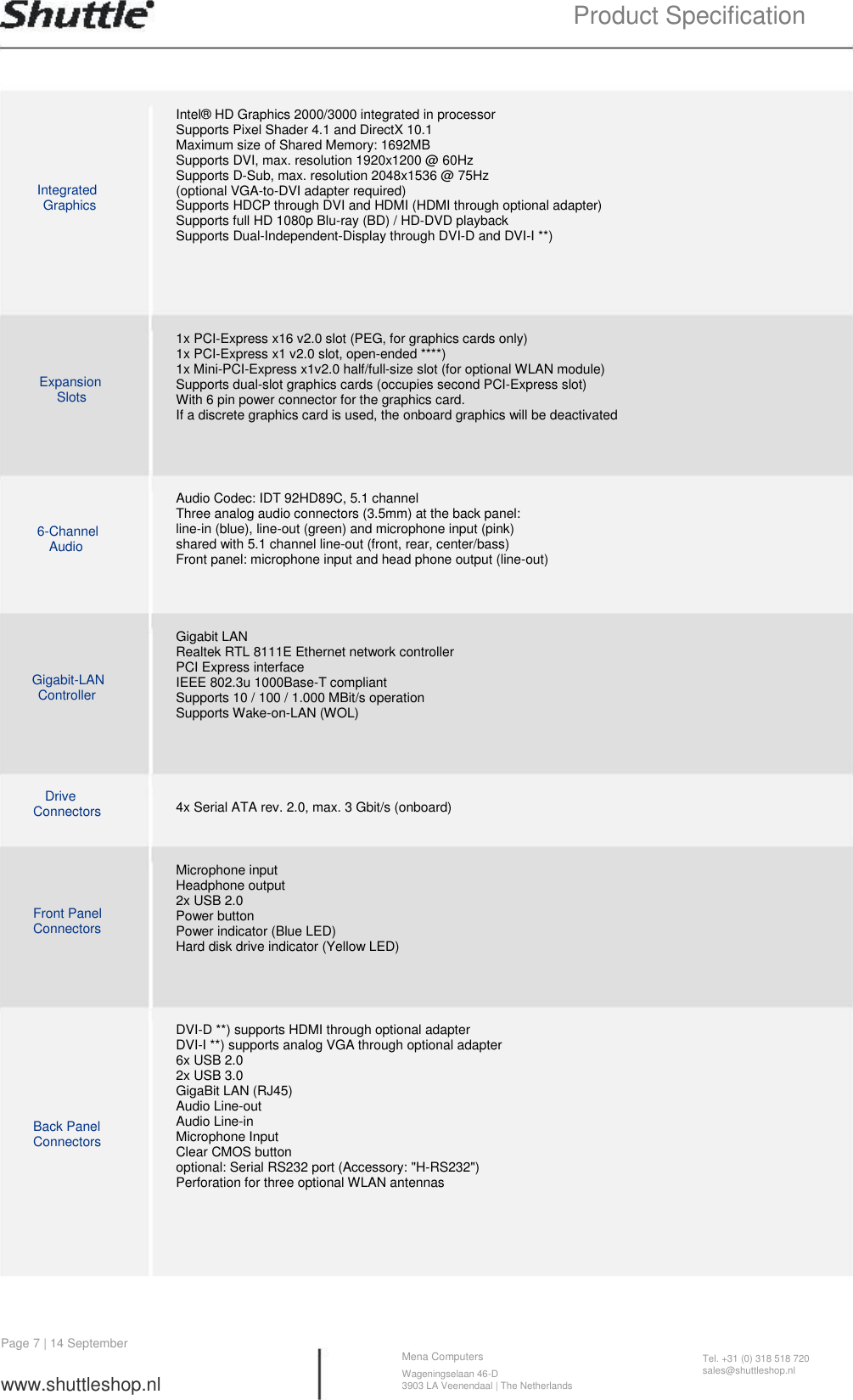 Page 7 of 10 - Shuttle-Computer-Group Shuttle-Computer-Group-Personal-Computer-Sh61R4-Users-Manual- Shuttle-computer-group-personal-computer-sh61r4-users-manual