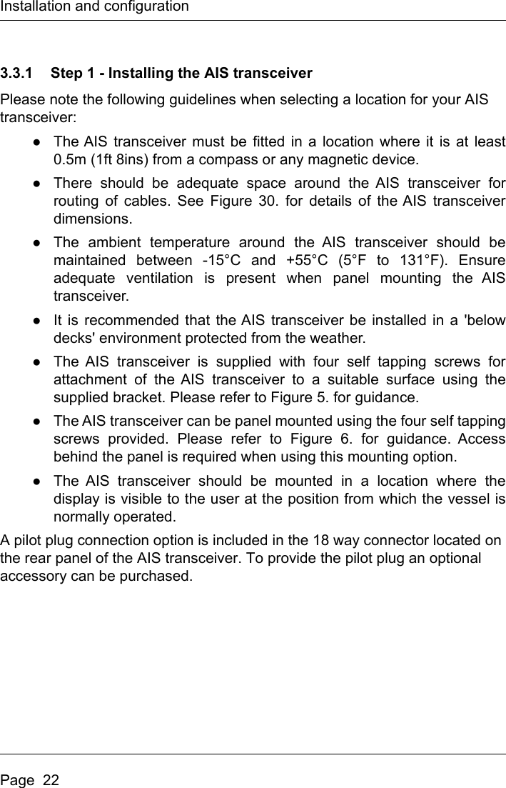 Page 24 of Si Tex Marine Electronics 425-0022 Marine Class A AIS Transceiver with WLAN User Manual Artemis  Apollo  EN