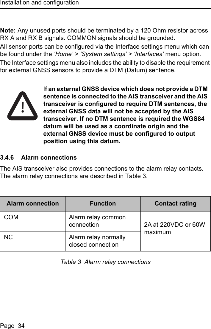 Page 36 of Si Tex Marine Electronics 425-0022 Marine Class A AIS Transceiver with WLAN User Manual Artemis  Apollo  EN