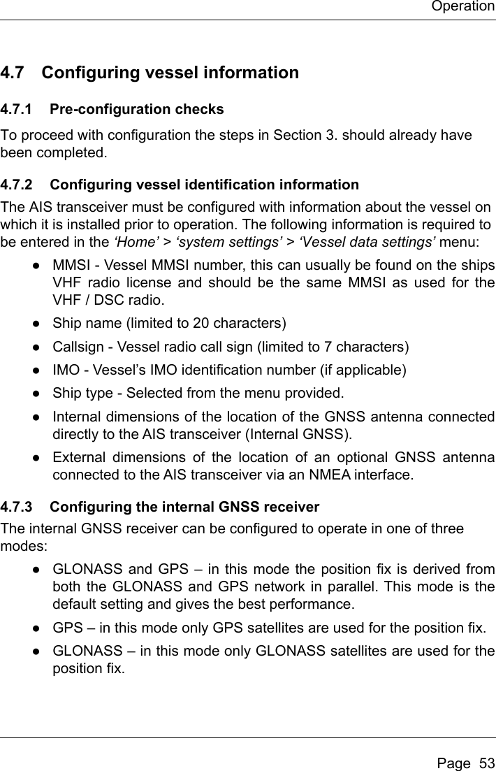 Page 55 of Si Tex Marine Electronics 425-0022 Marine Class A AIS Transceiver with WLAN User Manual Artemis  Apollo  EN