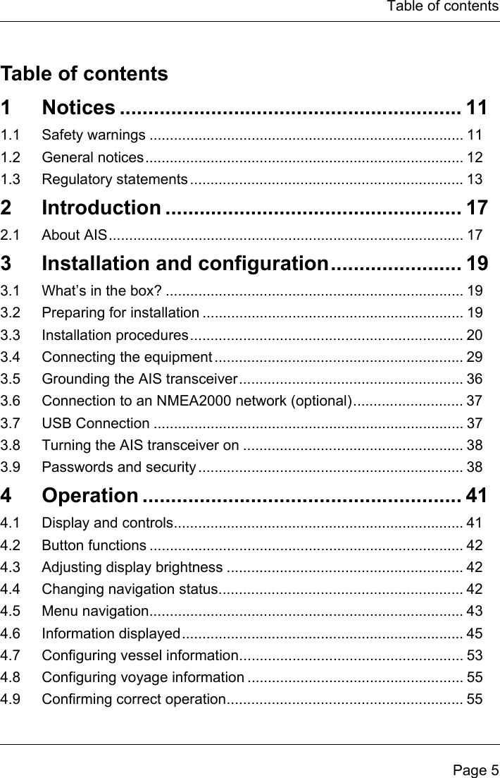 Page 7 of Si Tex Marine Electronics 425-0022 Marine Class A AIS Transceiver with WLAN User Manual Artemis  Apollo  EN
