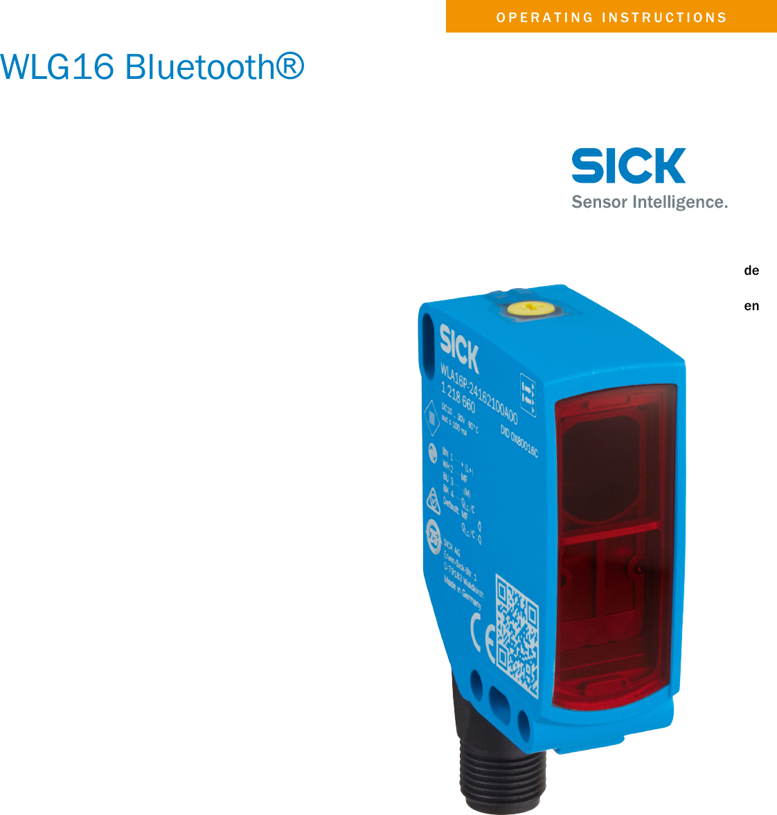 OPERATING INSTRUCTIONSWLG16 Bluetooth®deen