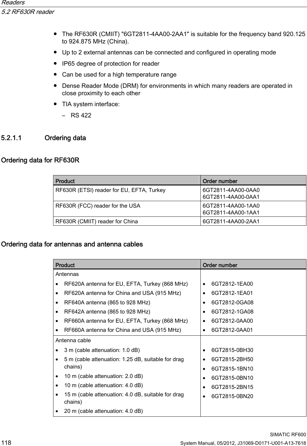 Page 20 of Siemens RF600R RFID UHF Reader User Manual SIMATIC RF600