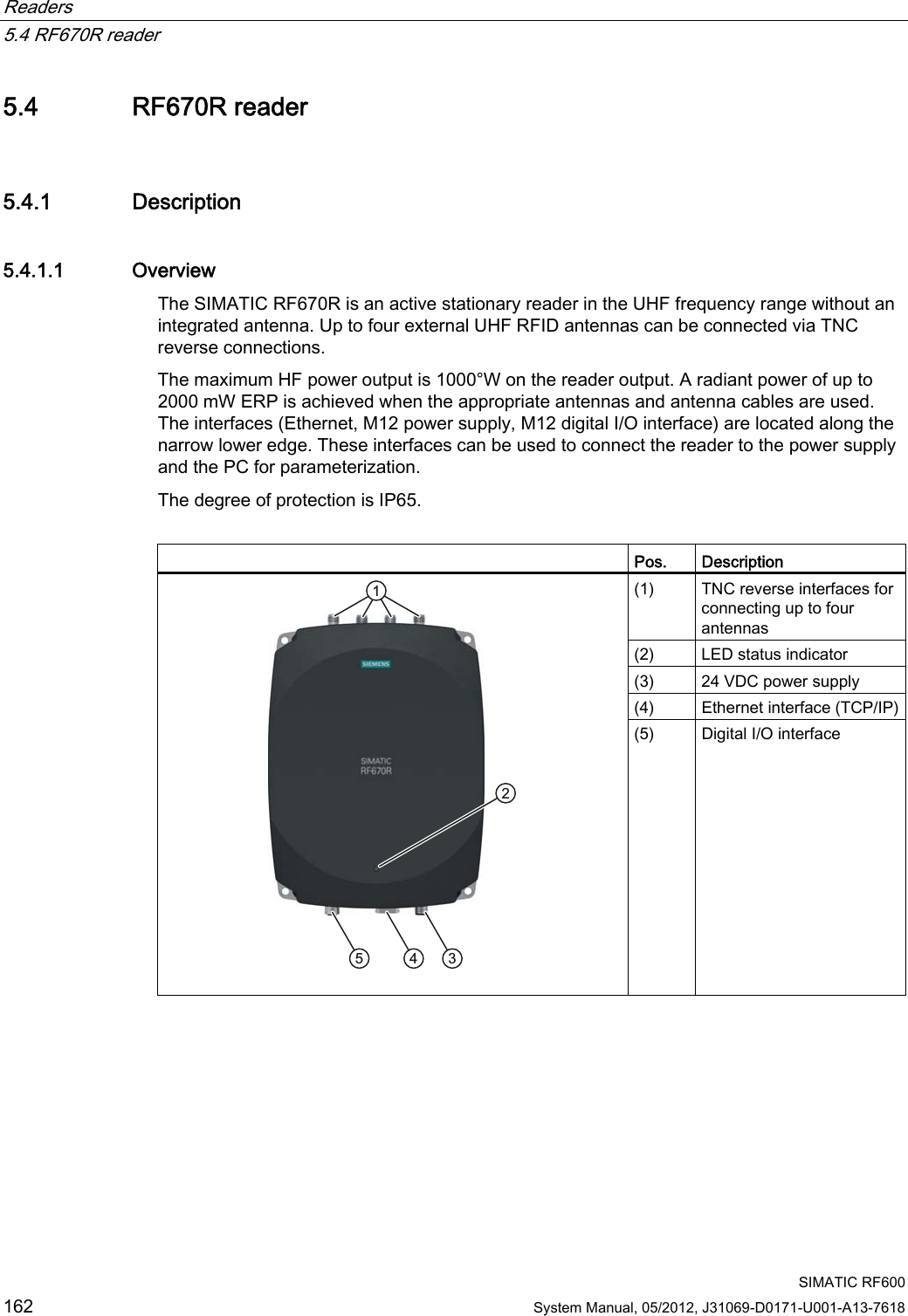 Page 64 of Siemens RF600R RFID UHF Reader User Manual SIMATIC RF600