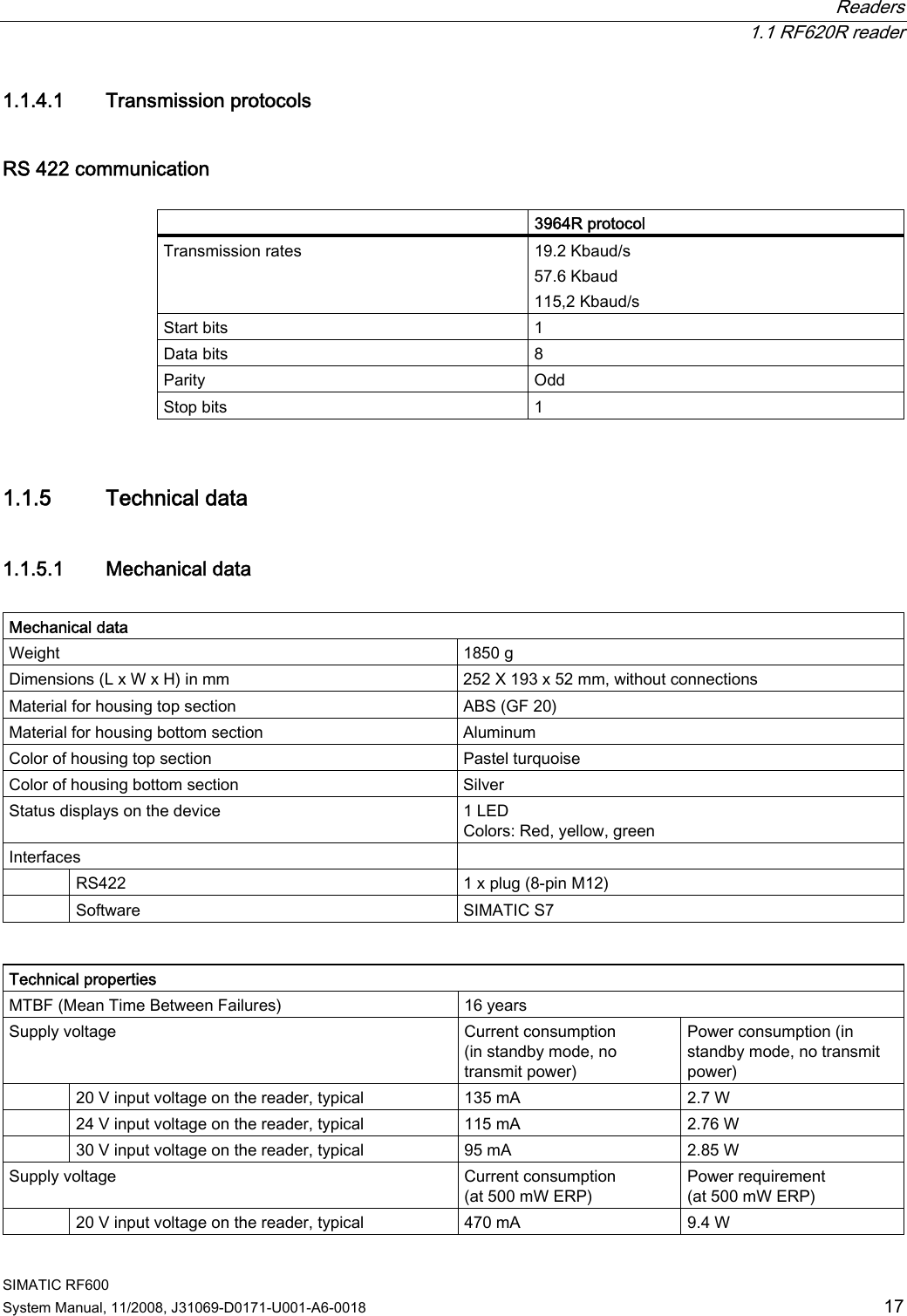 Page 13 of Siemens RF620R UHF RFID READER User Manual System Manual RF600 en