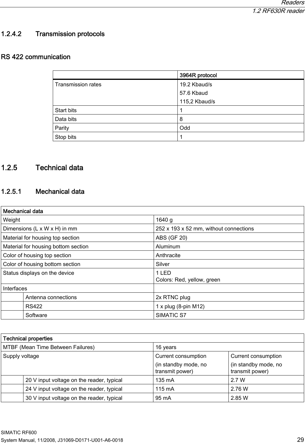 Page 25 of Siemens RF620R UHF RFID READER User Manual System Manual RF600 en