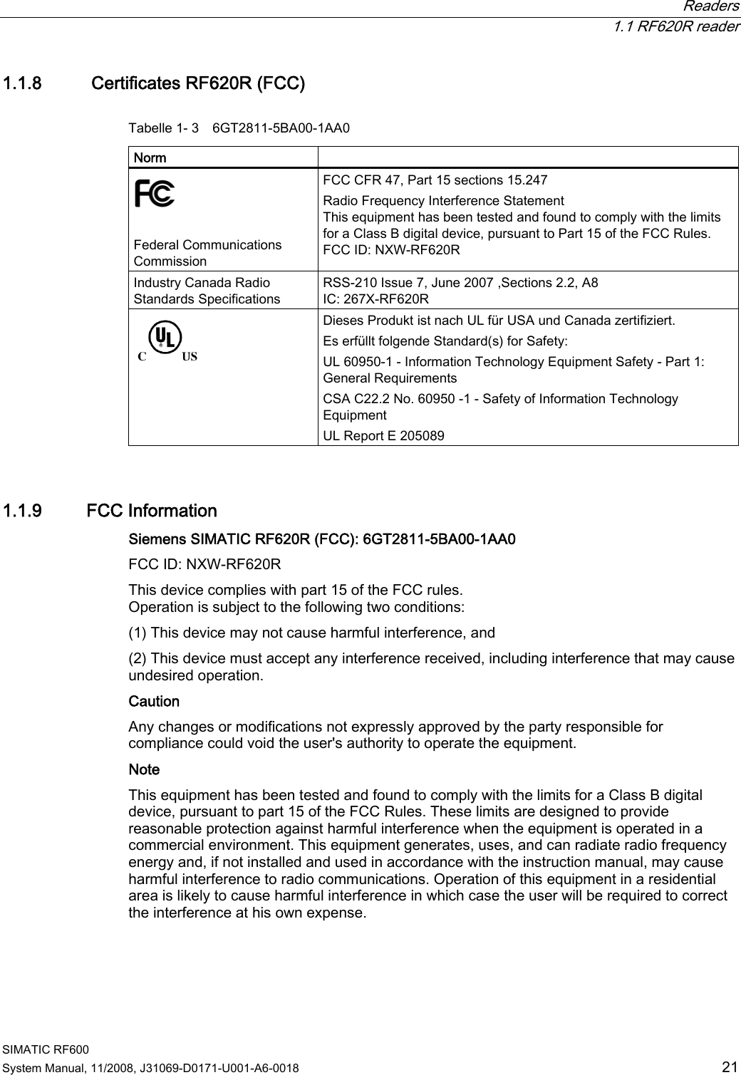 Page 17 of Siemens RF630R UHF RFID READER User Manual System Manual RF600 en