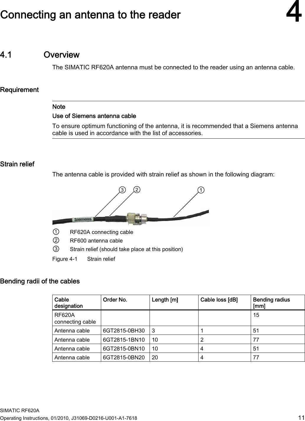 Page 11 of Siemens RF660 RFID reader User Manual SIMATIC RF620A