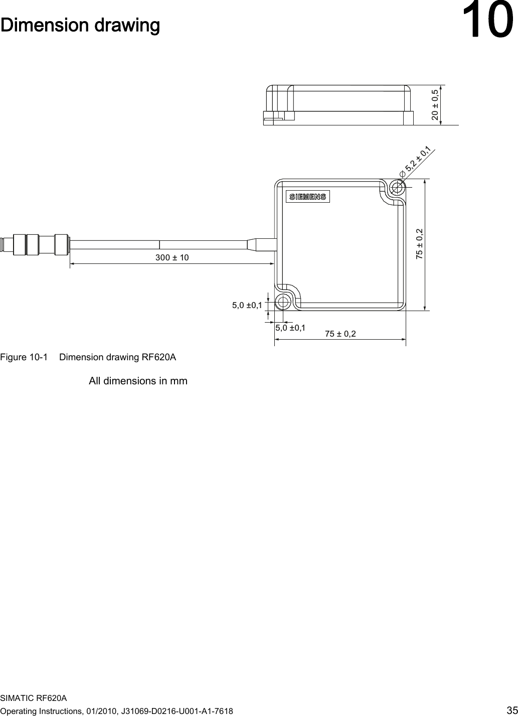 Page 35 of Siemens RF660 RFID reader User Manual SIMATIC RF620A