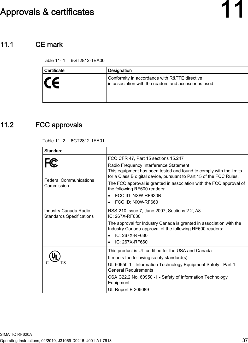 Page 37 of Siemens RF660 RFID reader User Manual SIMATIC RF620A