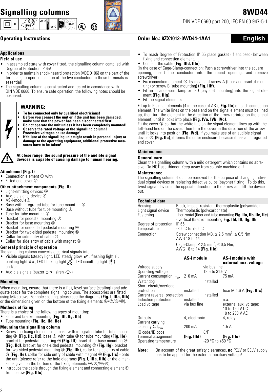 Page 2 of 8 - Siemens Siemens-8Wd44-Users-Manual- 0211  Siemens-8wd44-users-manual