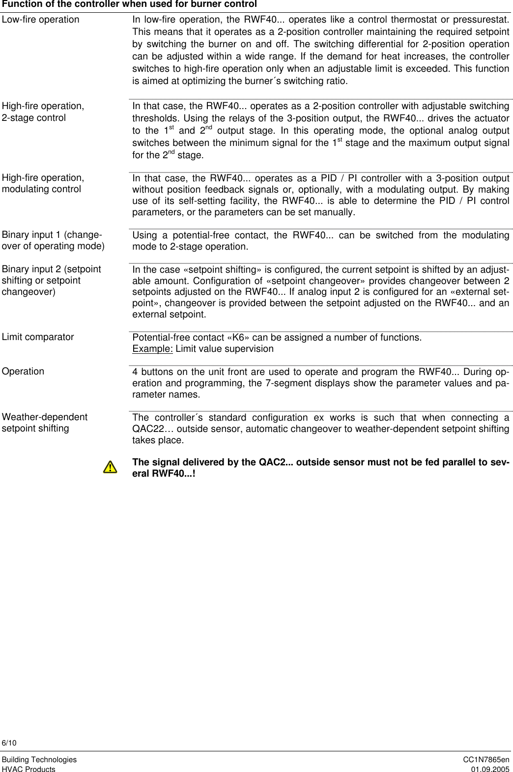 Page 6 of 10 - Siemens Siemens-Compact-Universal-Controllers-Users-Manual-  Siemens-compact-universal-controllers-users-manual
