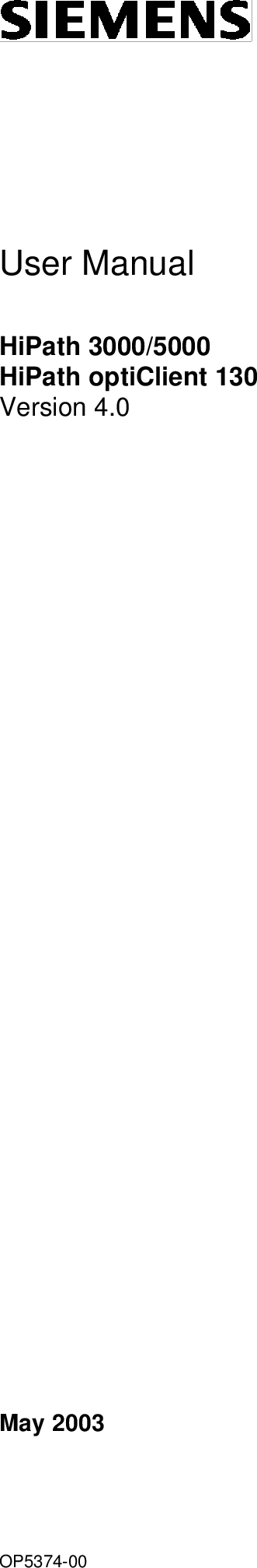 Page 1 of 1 - Siemens Siemens-Hipath-3000-Users-Manual-  Siemens-hipath-3000-users-manual