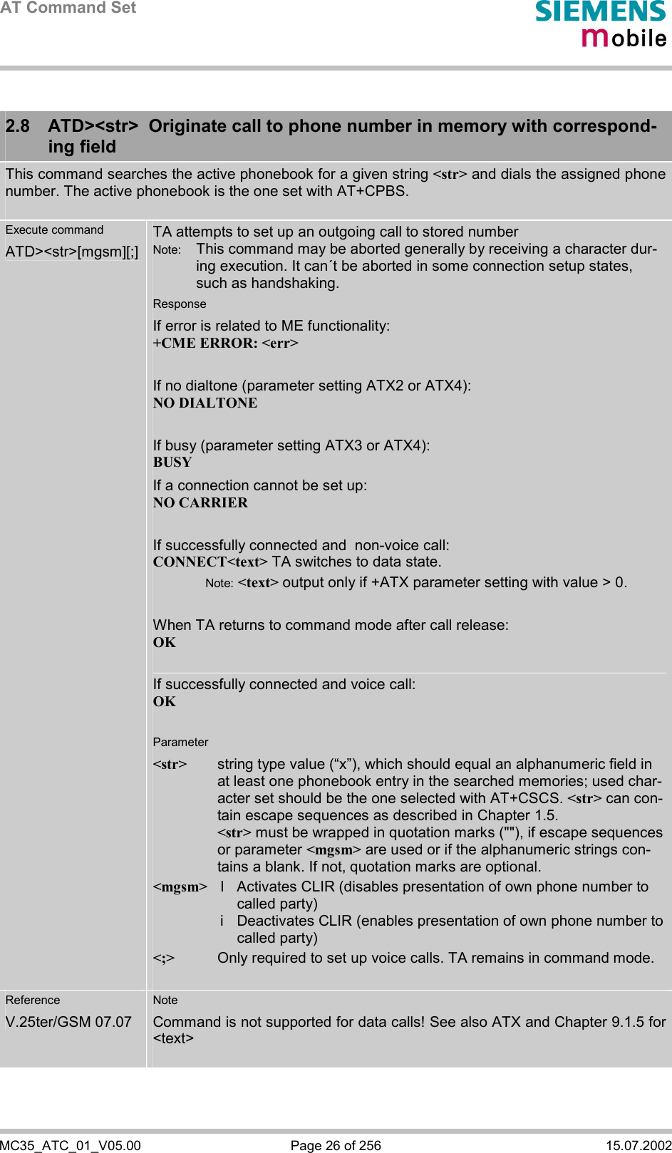 Siemens Mc35 Users Manual