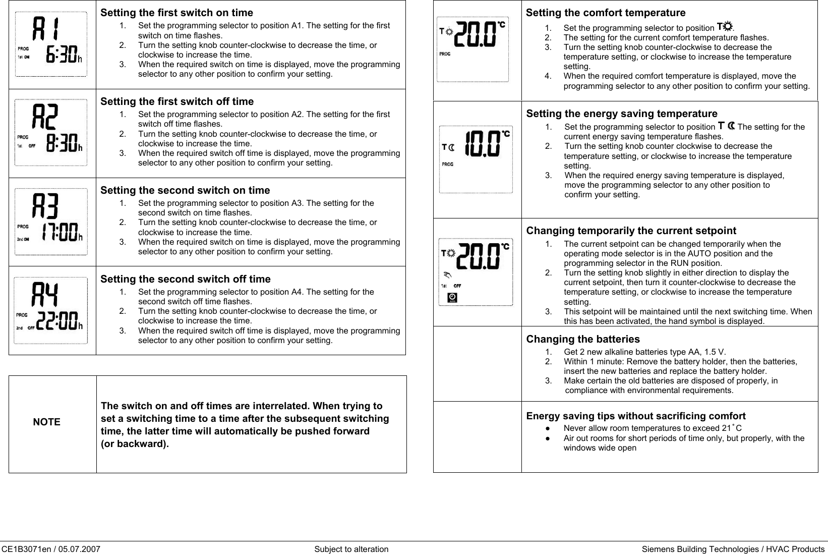 Page 2 of 2 - Siemens Siemens-Rdj10-Users-Manual B3071en