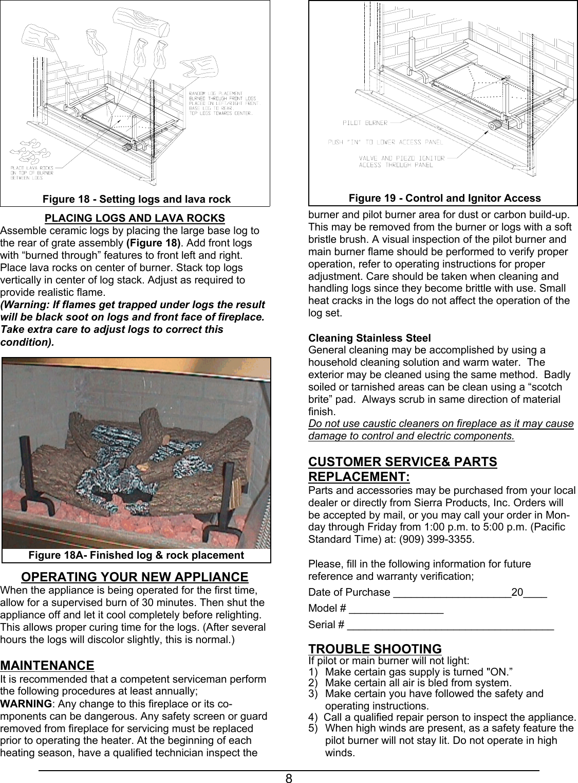 Page 8 of 11 - Sierra-Products Sierra-Products-Uv360Fp-Users-Manual- Empire-01\eng01\Instructions\UV36\140790 UV36OFPr2.wpd  Sierra-products-uv360fp-users-manual